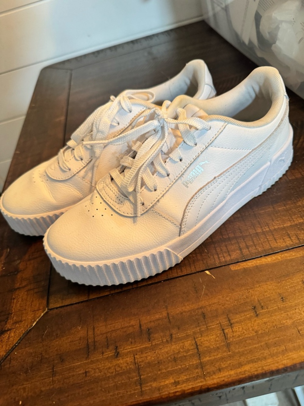 Puma Women’s White Low-Top Lace-Up Sneakers